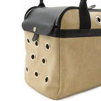 Hermes Sac Transpol Dog Carrier Pet Travel Bag Dog Toilet Ash Leather Natural — view 4