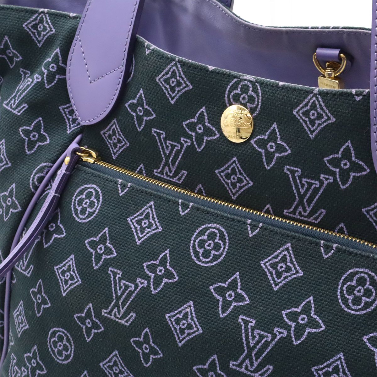 Louis Vuitton Monogram Beach Line Cabas Ipanema PM Tote Shoulder Bag Marine — view 6