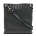 Bottega Veneta Intrecciato Shoulder Bag Crossbody Leather Black