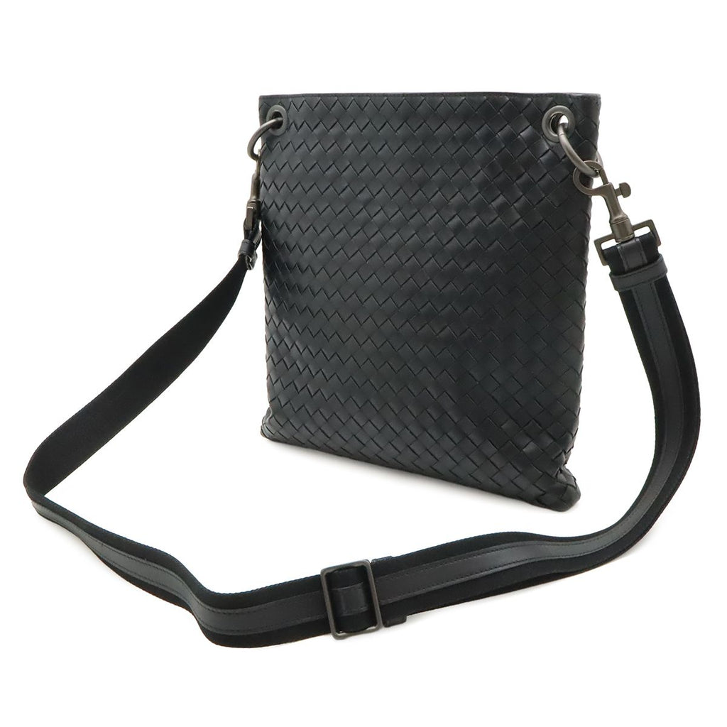 Bottega Veneta Intrecciato Shoulder Bag Crossbody Leather Black — view 2