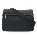 Chanel New Travel Line Messenger Bag Crossbody Nylon Jacquard Black Gold