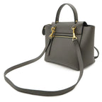 Celine Belt Bag Micro 2-Way Crossbody Leather Gray Gold — view 2
