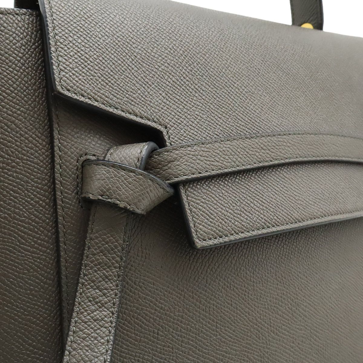 Celine Belt Bag Micro 2-Way Crossbody Leather Gray Gold — view 8