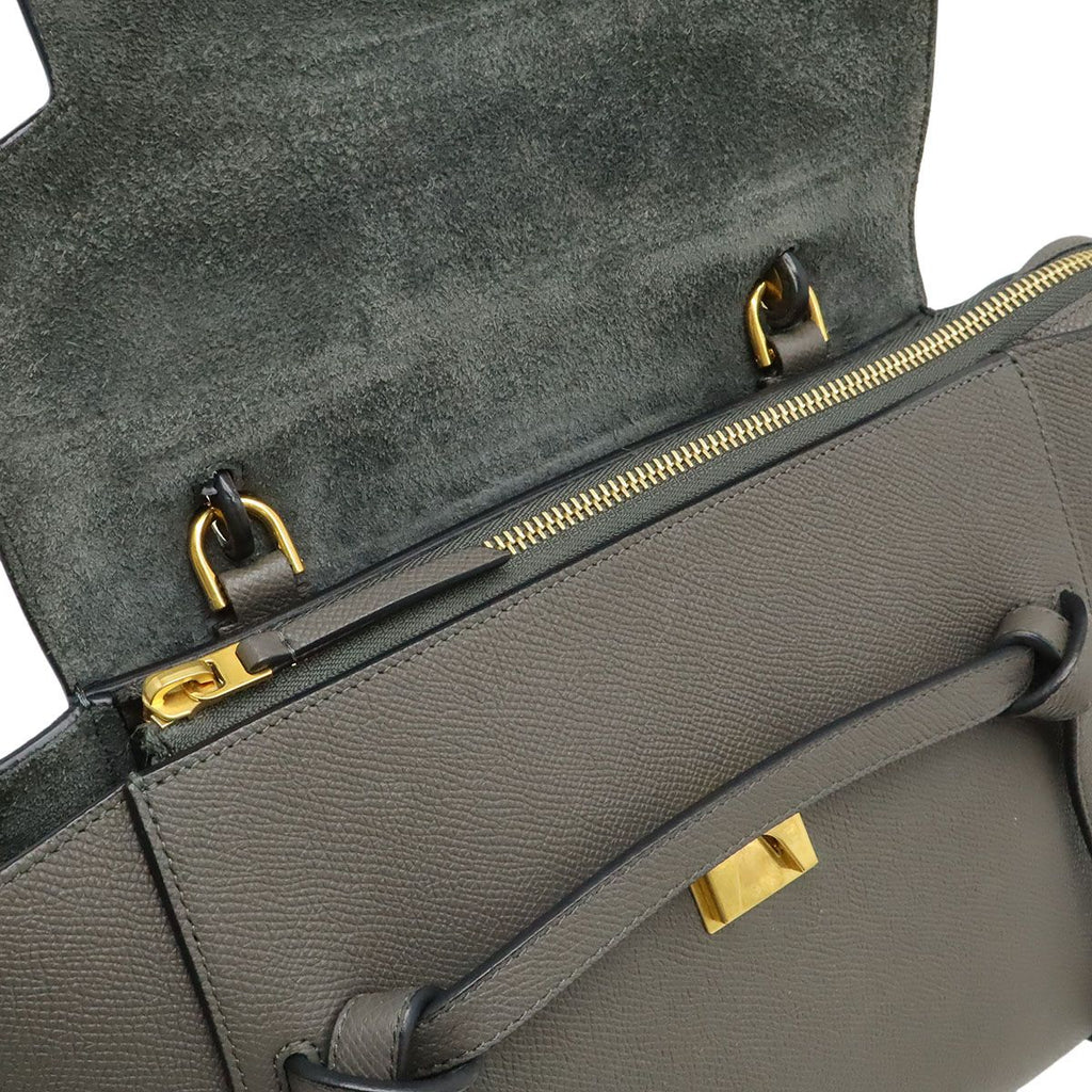 Celine Belt Bag Micro 2-Way Crossbody Leather Gray Gold — view 5