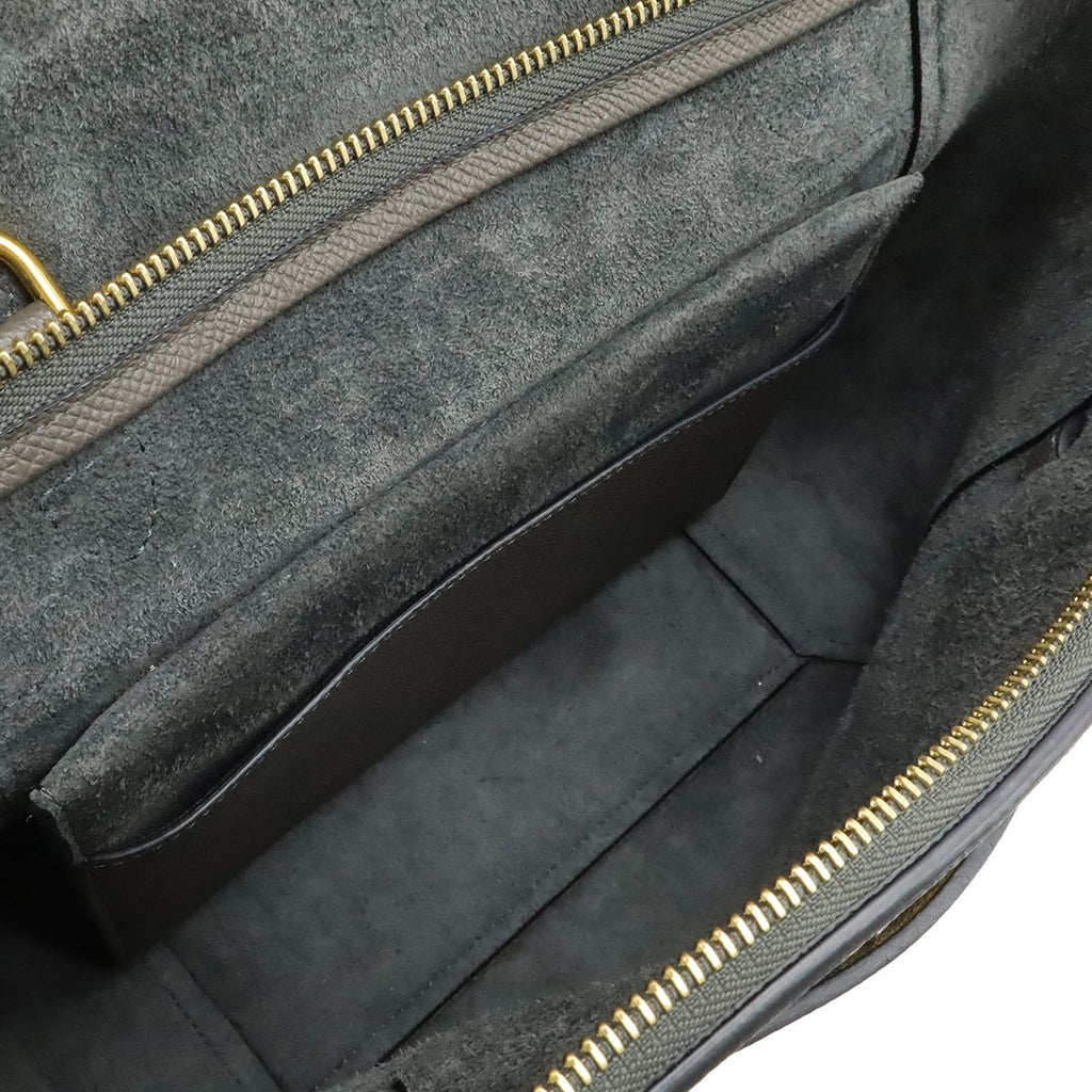 Celine Belt Bag Micro 2-Way Crossbody Leather Gray Gold — view 6