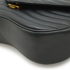 Louis Vuitton New Wave Chain MM Shoulder Bag Leather Noir Black — view 3