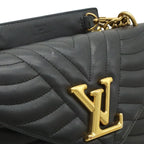 Louis Vuitton New Wave Chain MM Shoulder Bag Leather Noir Black — view 8