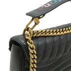 Louis Vuitton New Wave Chain MM Shoulder Bag Leather Noir Black — view 4