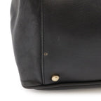 Chanel Camellia Logo Tote Large Shoulder Bag Leather Black Silver — view 4