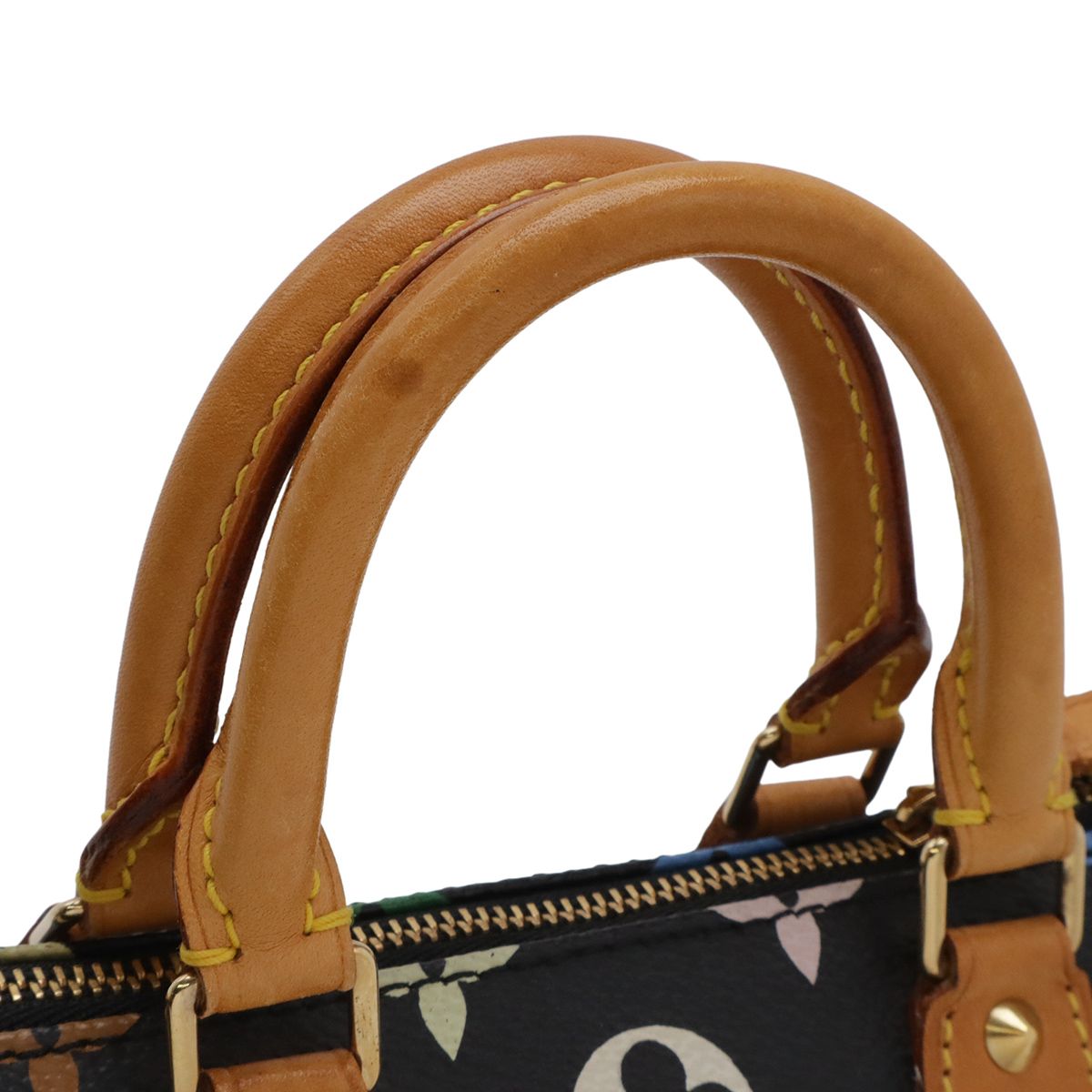 Louis Vuitton Monogram Multicolor Mini Speedy Mini Bag Pouch Case Noir Black — view 6