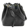 Louis Vuitton Epi Petit Noir Shoulder Bag Drawstring Black