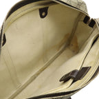 Gucci GG Supreme Business Briefcase Document Purse Leather Beige Dark Brown Gold — view 6