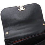 Chanel 19 Quilted Top Handle 2-Way Chain Shoulder Bag Leather Black — view 8