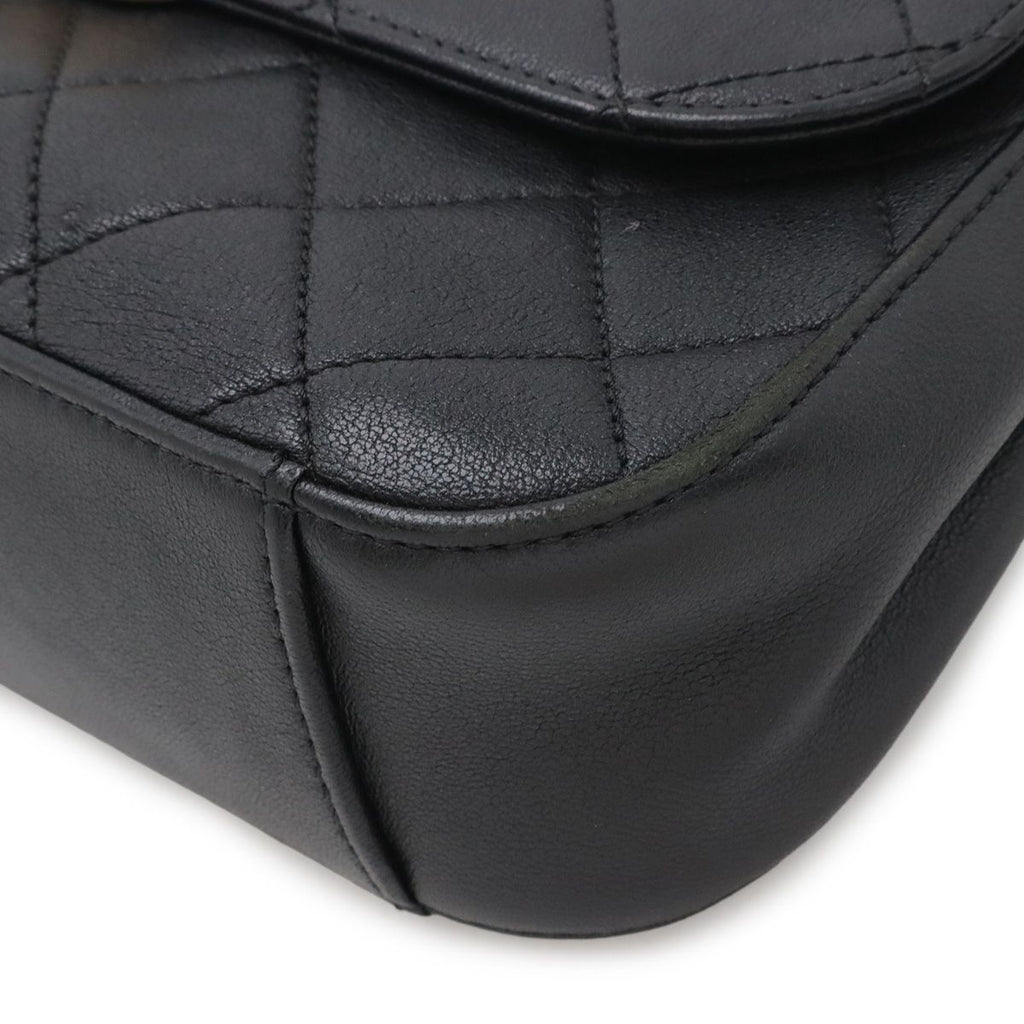 Chanel 19 Quilted Top Handle 2-Way Chain Shoulder Bag Leather Black — view 3