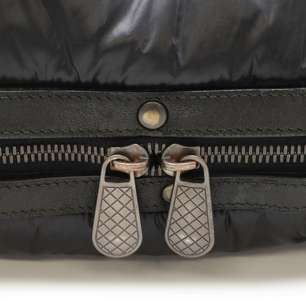 Bottega Veneta Spinner Shoulder Bag Nylon Leather Black — view 4