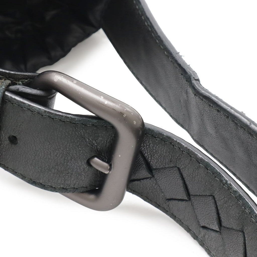 Bottega Veneta Spinner Shoulder Bag Nylon Leather Black — view 5