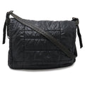 Bottega Veneta Spinner Shoulder Bag Nylon Leather Black