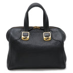 Fendi Chameleon Tote Leather Black Gold