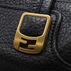 Fendi Chameleon Tote Leather Black Gold — view 4