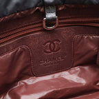 Chanel Coco Cocoon Small Tote Quilted Nylon Leather Black Silver — view 7