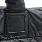 Chanel Coco Cocoon Small Tote Quilted Nylon Leather Black Silver — view 5