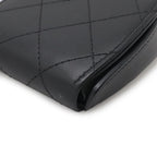 Chanel CC Logo Coin Purse Leather Black — view 3
