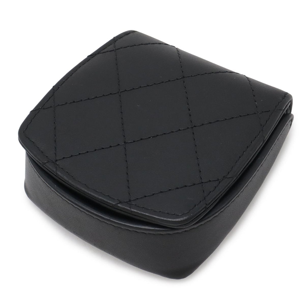 Chanel CC Logo Coin Purse Leather Black — view 2