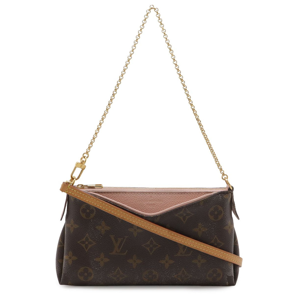 Louis Vuitton Monogram Pallas Clutch Shoulder Bag Chain 2-Way Rose Poudre Pink