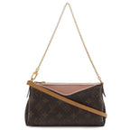 Louis Vuitton Monogram Pallas Clutch Shoulder Bag Chain 2-Way Rose Poudre Pink