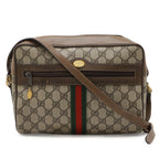 Gucci Vintage GG Plus Sherry Line Shoulder Bag Pochette Leather Beige Brown