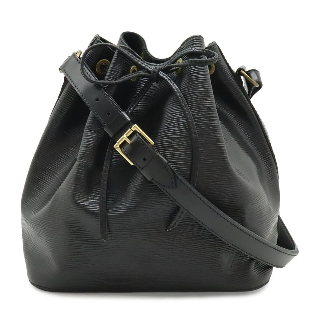 Louis Vuitton Epi Petit Noir Shoulder Bag Drawstring Black