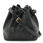 Louis Vuitton Epi Petit Noir Shoulder Bag Drawstring Black