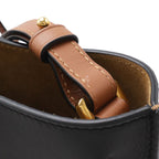 Loewe Anagram Gate Bucket Logo Perforated Shoulder Bag Crossbody Leather Black — view 6