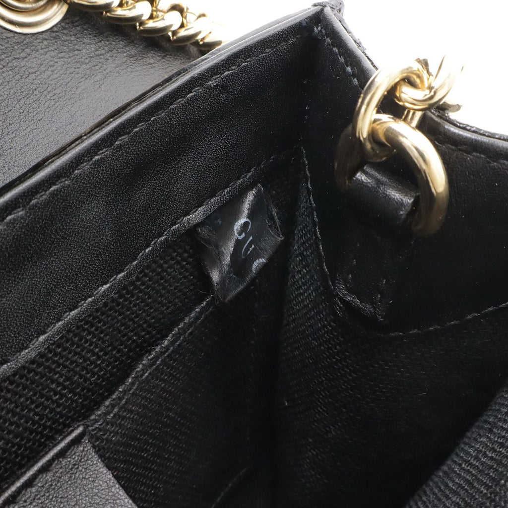 Gucci Micro Guccissima Emily Horsebit Chain Shoulder Bag Tassel Leather Black — view 8