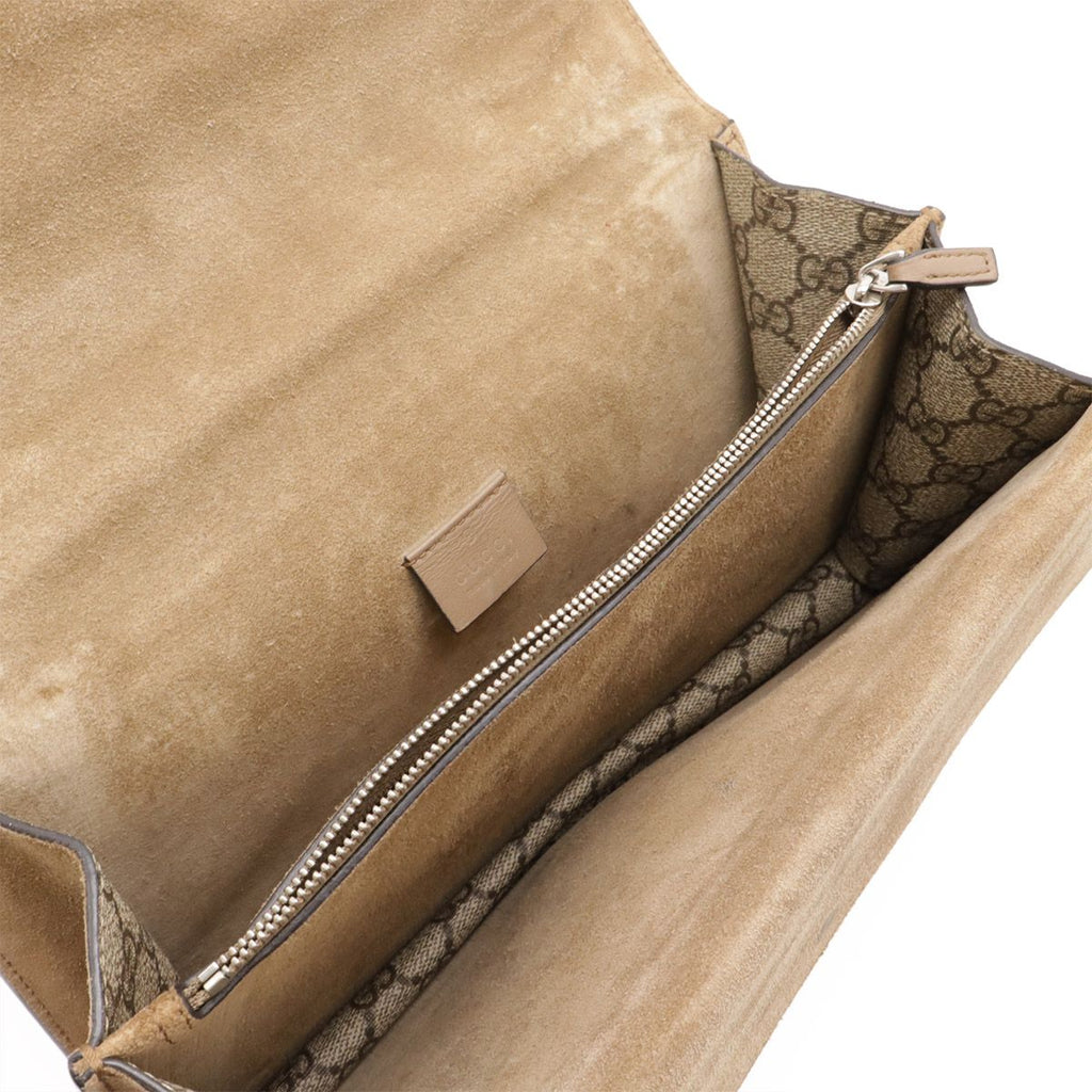 Gucci Dionysus GG Supreme Shoulder Bag Chain Taiga Head Suede Beige — view 5