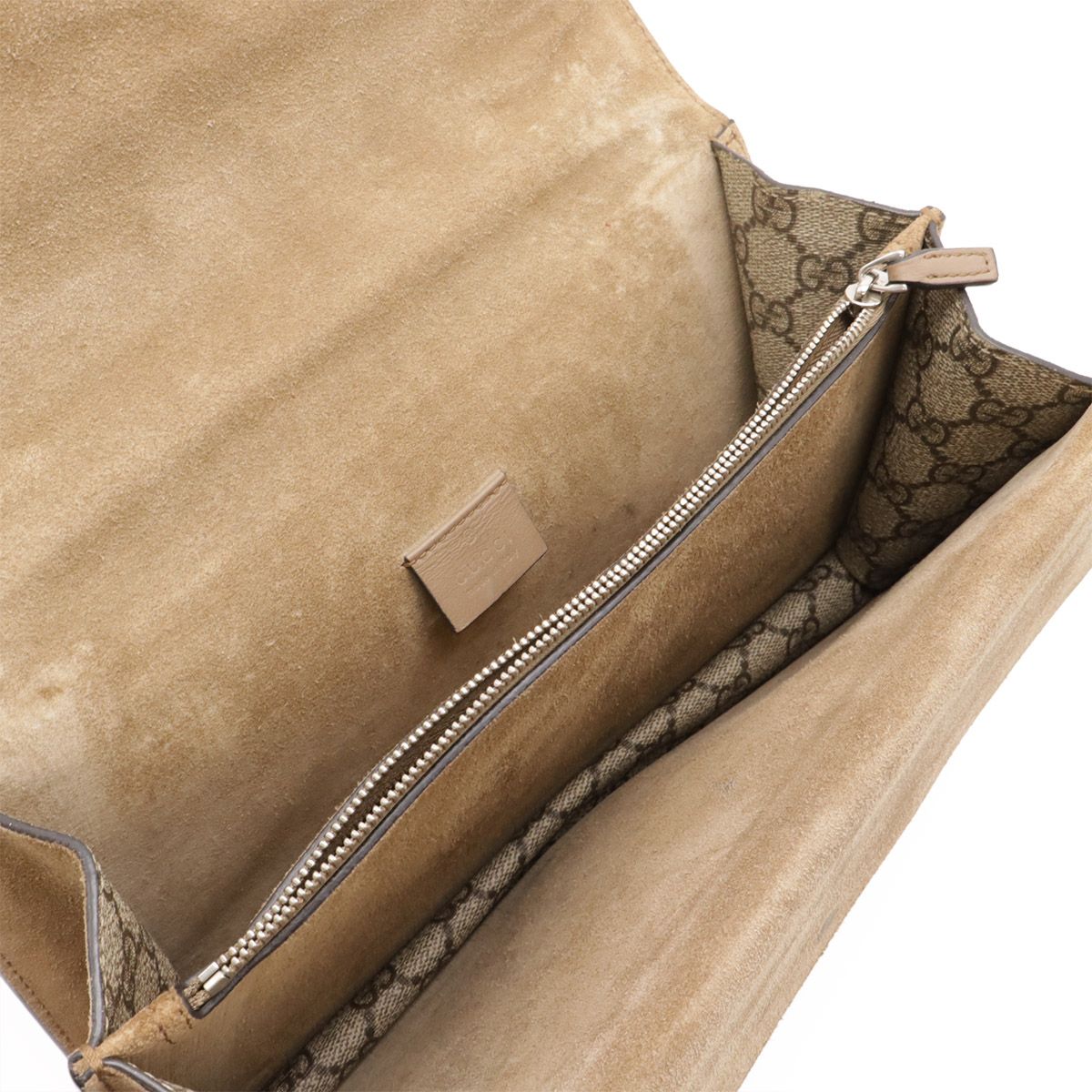 Gucci Dionysus GG Supreme Shoulder Bag Chain Taiga Head Suede Beige — view 5