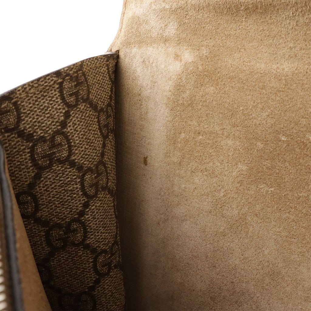 Gucci Dionysus GG Supreme Shoulder Bag Chain Taiga Head Suede Beige — view 6