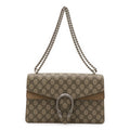 Gucci Dionysus GG Supreme Shoulder Bag Chain Taiga Head Suede Beige