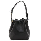 Louis Vuitton Epi Petit Noir Shoulder Bag Drawstring Black