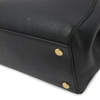 Fendi Petite Tote 2-Way Shoulder Bag Leather Black Gold — view 3