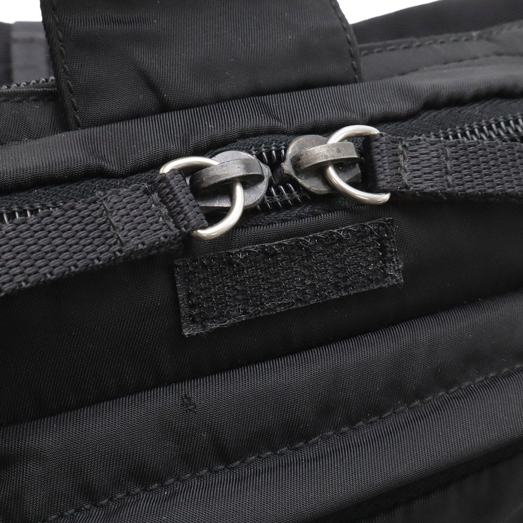 Prada Waist Bag Pouch Hip Nylon Nero Black Silver — view 4