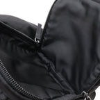 Prada Waist Bag Pouch Hip Nylon Nero Black Silver — view 6