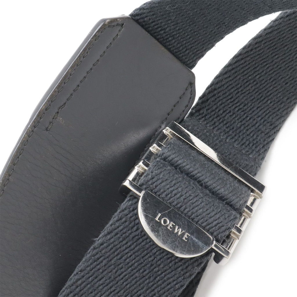 Loewe Anagram Military Messenger Bag XS Crossbody Leather Gray Silver — view 6