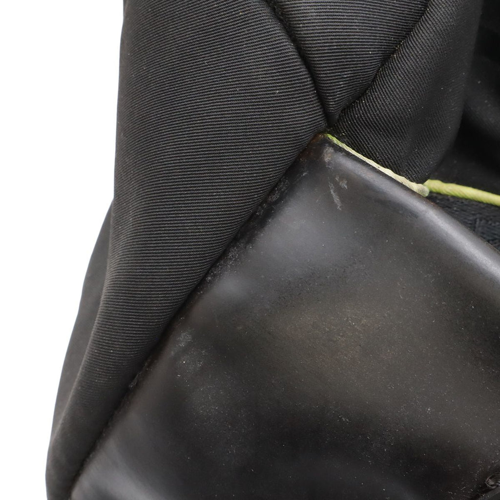 Chanel Sports Line CC Logo Boston Bag 2-Way Rubber Nylon Black Yellow — view 4