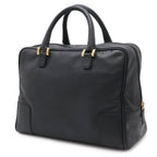 Loewe Amazona Anagram Boston Bag Leather Black Gold — view 2