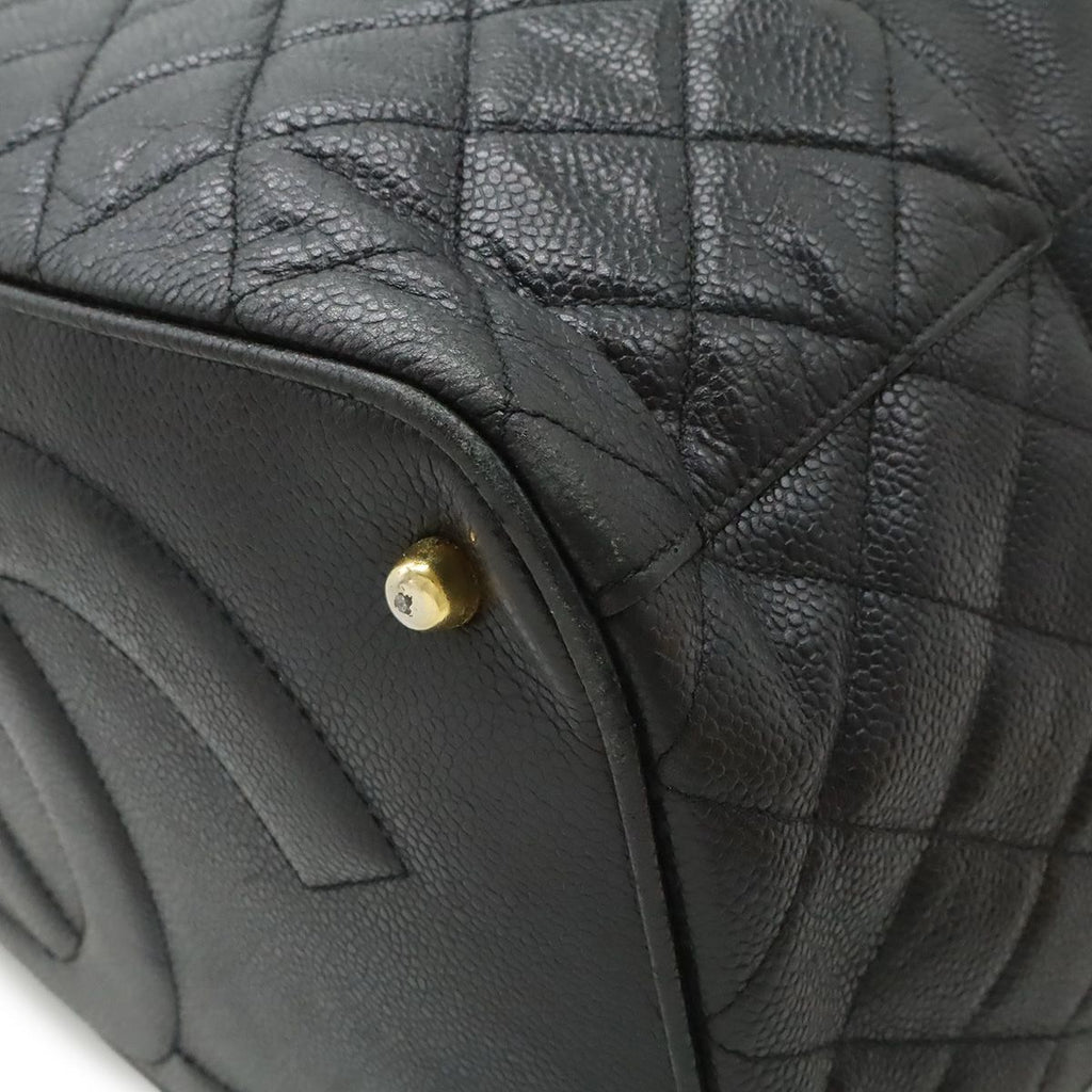Chanel CC Logo Backpack Sac Shoulder Bag 2-Way Tote Drawstring Black Gold Pouch — view 3