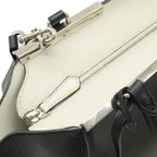 Fendi 2-Way Shoulder Bag Leather Black Silver — view 5