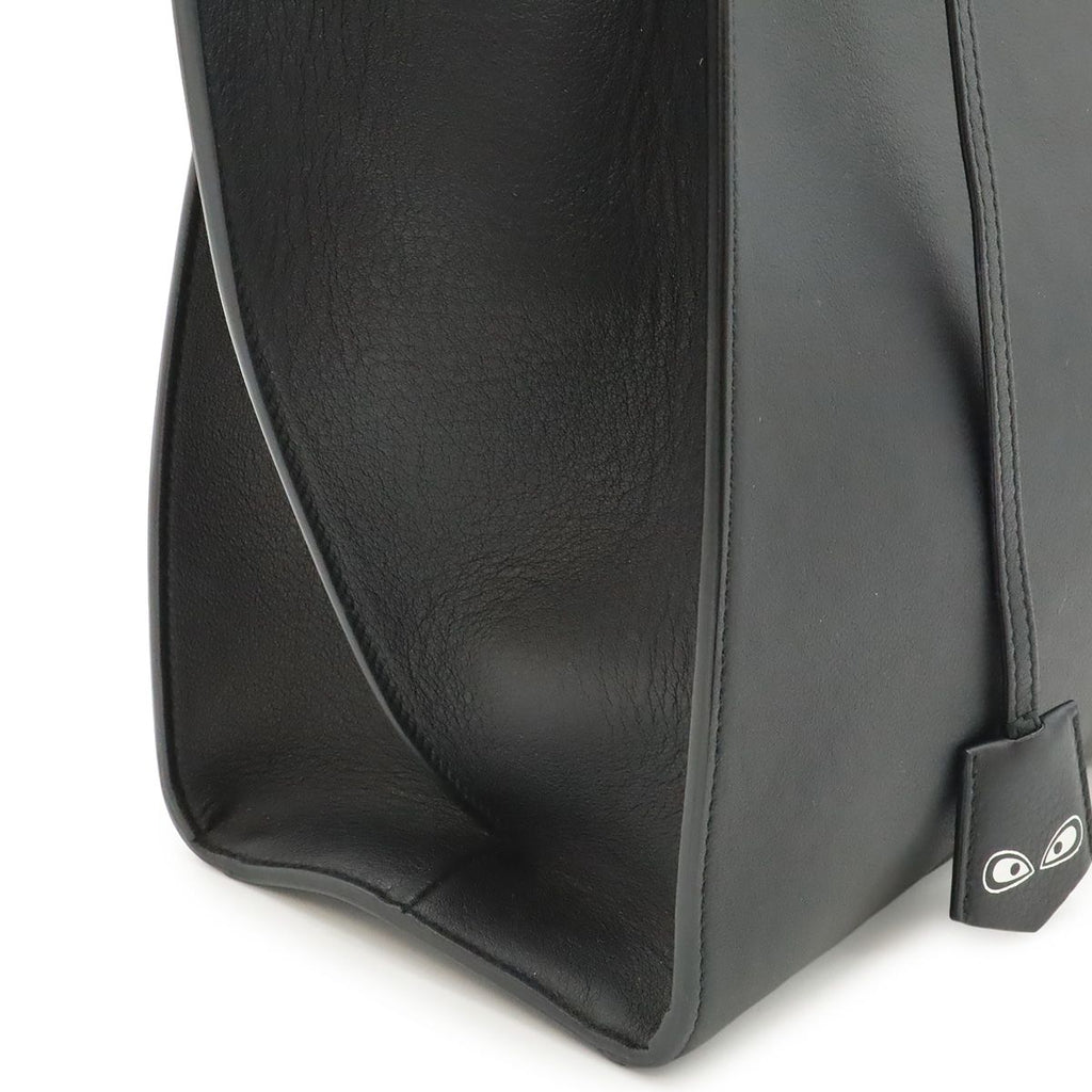 Fendi 2-Way Shoulder Bag Leather Black Silver — view 8