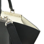 Fendi 2-Way Shoulder Bag Leather Black Silver — view 7