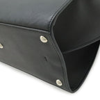 Fendi 2-Way Shoulder Bag Leather Black Silver — view 3
